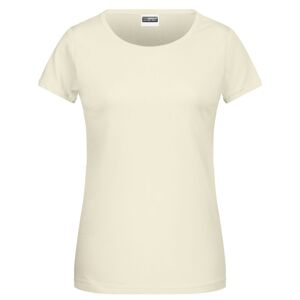 James & Nicholson Klasické dámske tričko z biobavlny 8007 - Vanilková | XS
