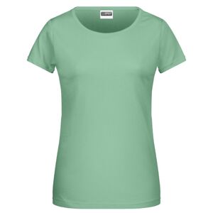 James & Nicholson Klasické dámske tričko z biobavlny 8007 - Jadeitová zelená | XS