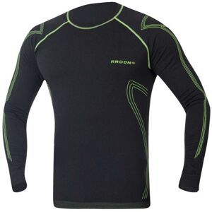 Ardon Pánske funkčné tričko s dlhým rukávom LYTANIX - Čierna / zelená | XXL