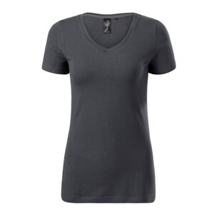 MALFINI Dámske tričko Action V-neck - Svetlá antracitová | XL