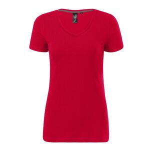 MALFINI Dámske tričko Action V-neck - Jasno červená | XL