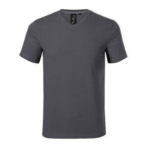 MALFINI Pánske tričko Action V-neck - Svetlá antracitová | XL