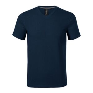 MALFINI Pánske tričko Action V-neck - Námornícka modrá | XL