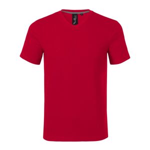 MALFINI Pánske tričko Action V-neck - Jasno červená | XXL
