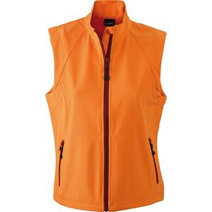 James & Nicholson Dámska softshellová vesta JN1023 - Oranžová | XL