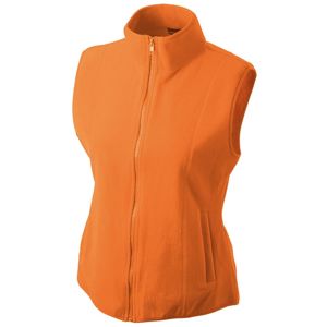 James & Nicholson Dámska fleecová vesta JN048 - Oranžová | S