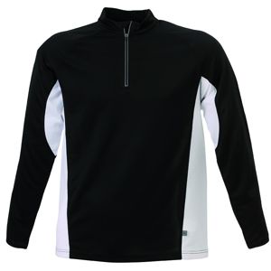 James & Nicholson Pánske športové tričko s dlhým rukávom JN307 - Černá / bílá | L