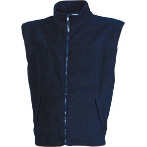James & Nicholson Pánska fleecová vesta JN045 - Tmavomodrá | XL
