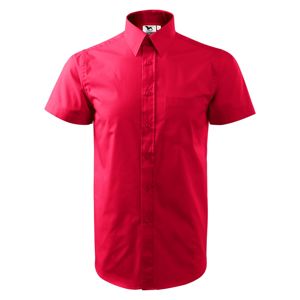 MALFINI Pánska košeľa s krátkym rukávom Chic - Červená | XXL