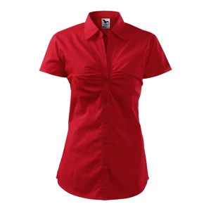 MALFINI Dámska košeľa s krátkym rukávom Chic - Červená | XL