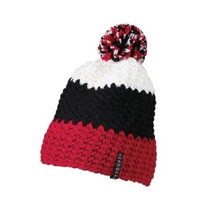 Myrtle Beach Háčkovaná zimná čiapka MB7940 - Červená / čierna / biela | uni