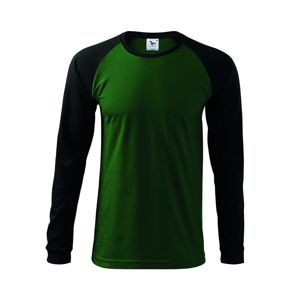 MALFINI Pánske tričko s dlhým rukávom Street LS - Fľaškovo zelená | M