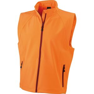 James & Nicholson Pánska softshellová vesta JN1022 - Oranžová | XL