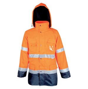 Ardon Reflexná pracovná bunda s kapucňou Maxwell - Oranžová | XL