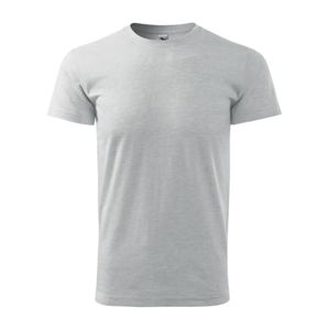 MALFINI Pánske tričko Basic - Svetlošedý melír | XL