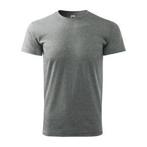 MALFINI Pánske tričko Basic - Tmavošedý melír | M