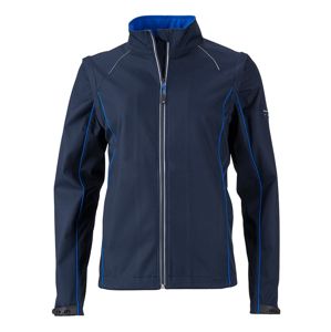 James & Nicholson Dámska softshellová bunda 2v1 JN1121 - Tmavomodrá / kráľovská modrá | L