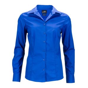 James & Nicholson Dámska košeľa s dlhým rukávom JN641 - Kráľovská modrá | L