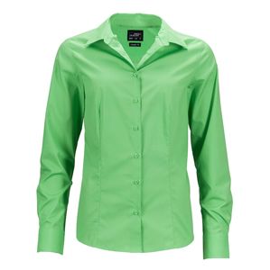 James & Nicholson Dámska košeľa s dlhým rukávom JN641 - Limetkovo zelená | XXXL