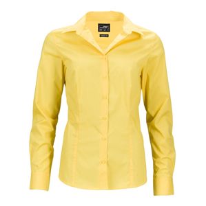 James & Nicholson Dámska košeľa s dlhým rukávom JN641 - Žlutá | M