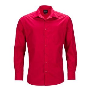 James & Nicholson Pánska košeľa s dlhým rukávom JN642 - Červená | S