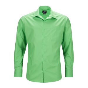 James & Nicholson Pánska košeľa s dlhým rukávom JN642 - Limetkovo zelená | XL