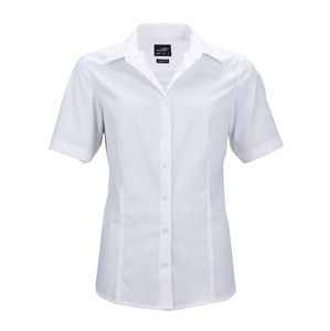 James & Nicholson Dámska košeľa s krátkym rukávom JN643 - Biela | XL