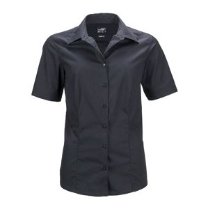 James & Nicholson Dámska košeľa s krátkym rukávom JN643 - Čierna | M