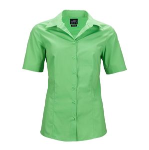 James & Nicholson Dámska košeľa s krátkym rukávom JN643 - Limetkovo zelená | S