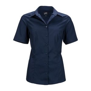 James & Nicholson Dámska košeľa s krátkym rukávom JN643 - Tmavomodrá | M