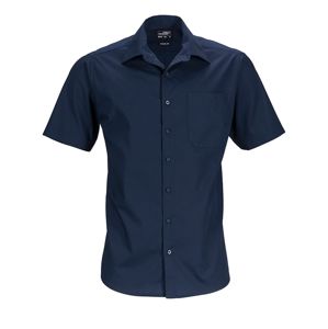 James & Nicholson Pánska košeľa s krátkym rukávom JN644 - Tmavomodrá | M