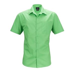James & Nicholson Pánska košeľa s krátkym rukávom JN644 - Limetkovo zelená | XXL