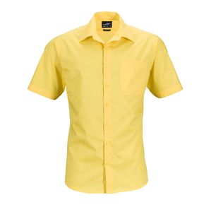 James & Nicholson Pánska košeľa s krátkym rukávom JN644 - Žltá | S