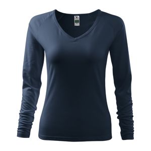 MALFINI Dámske tričko s dlhým rukávom Elegance - Námornícka modrá | M