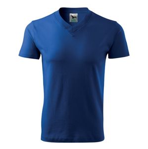 MALFINI Tričko V-neck - Kráľovská modrá | M