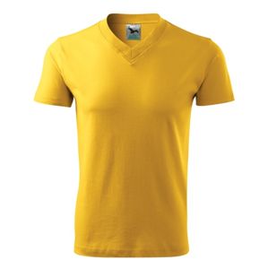 MALFINI Tričko V-neck - Žltá | L