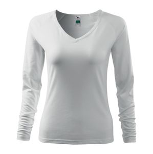 MALFINI Dámske tričko s dlhým rukávom Elegance - Biela | S