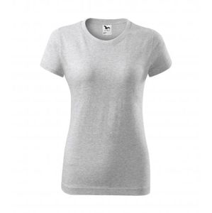 MALFINI Dámske tričko Basic - Svetlošedý melír | XS