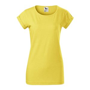 MALFINI Dámske tričko Fusion - Žltý melír | M