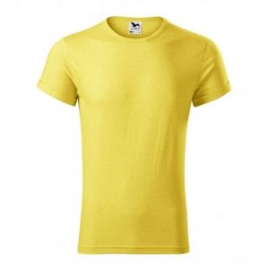 MALFINI Pánske tričko Fusion - Žltý melír | XXL