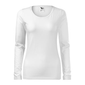 MALFINI Dámske tričko s dlhým rukávom Slim - Biela | L