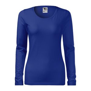 MALFINI Dámske tričko s dlhým rukávom Slim - Kráľovská modrá | S