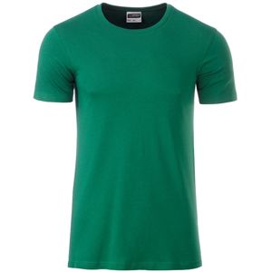 James & Nicholson Klasické pánske tričko z biobavlny 8008 - Írska zelená | S