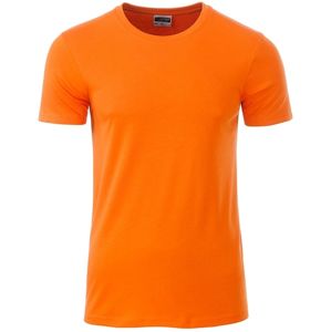 James & Nicholson Klasické pánske tričko z biobavlny 8008 - Oranžová | M