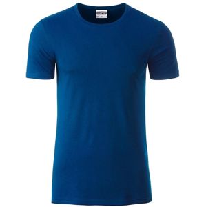 James & Nicholson Klasické pánske tričko z biobavlny 8008 - Tmavá kráľovská modrá | XXL