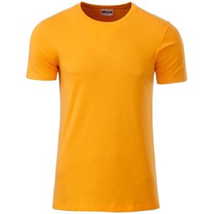 James & Nicholson Klasické pánske tričko z biobavlny 8008 - Zlato žltá | L