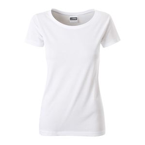 James & Nicholson Klasické dámske tričko z biobavlny 8007 - Biela | XL