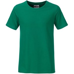 James & Nicholson Klasické chlapčenské tričko z biobavlny 8008B - Írska zelená | L