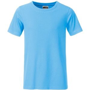 James & Nicholson Klasické chlapčenské tričko z biobavlny 8008B - Nebesky modrá | S