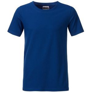 James & Nicholson Klasické chlapčenské tričko z biobavlny 8008B - Tmavá kráľovská modrá | M